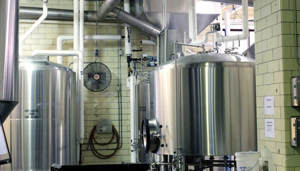 beer brewery metal tanks brewing 218148